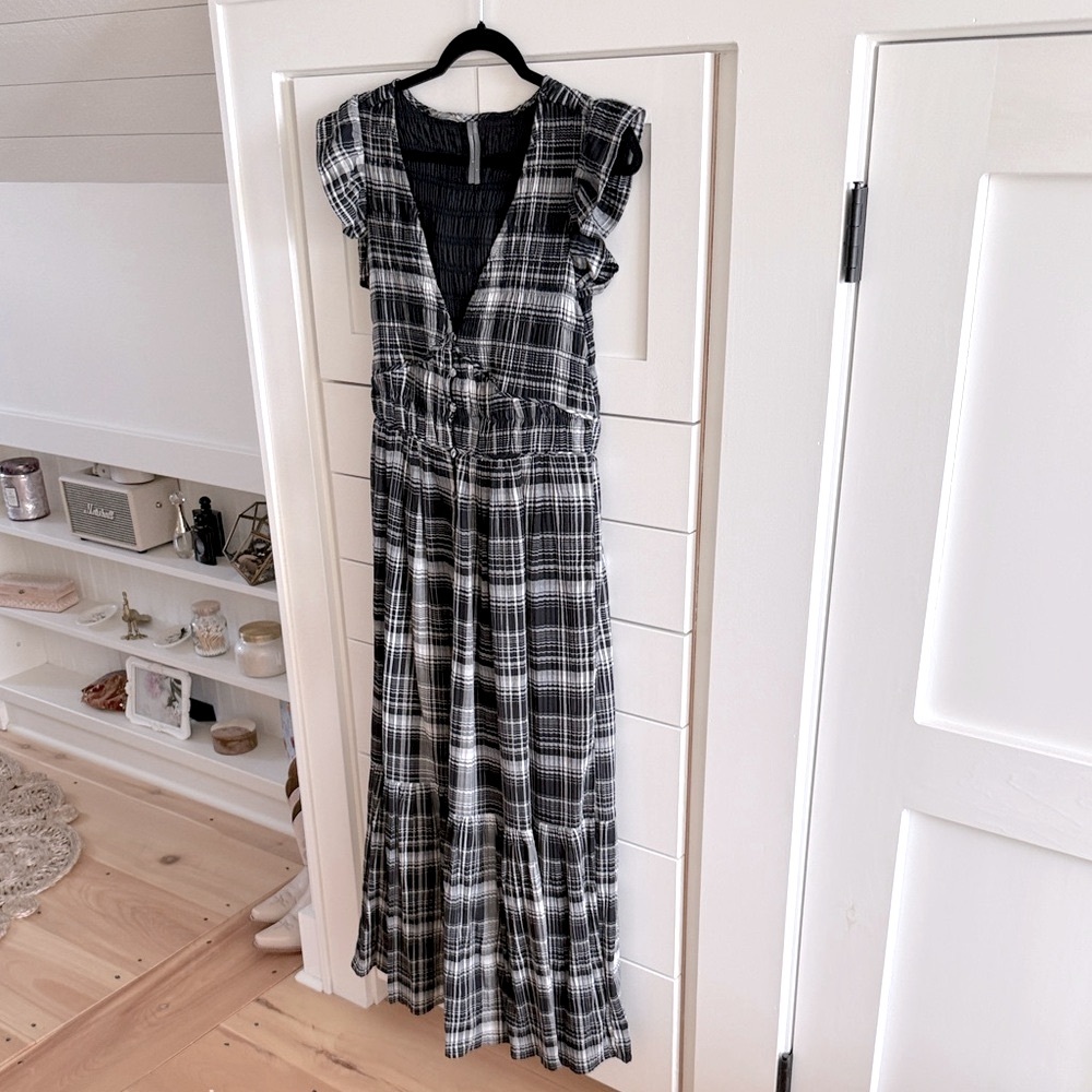 Anthropologie Peregrine Midi Dress: Plaid Edition